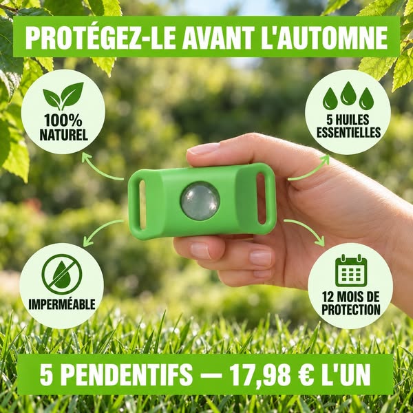Un pendentif. 12 mois. Zéro tique.