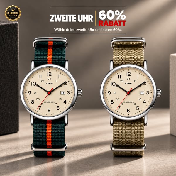 2 Uhren · 60 % Rabatt
