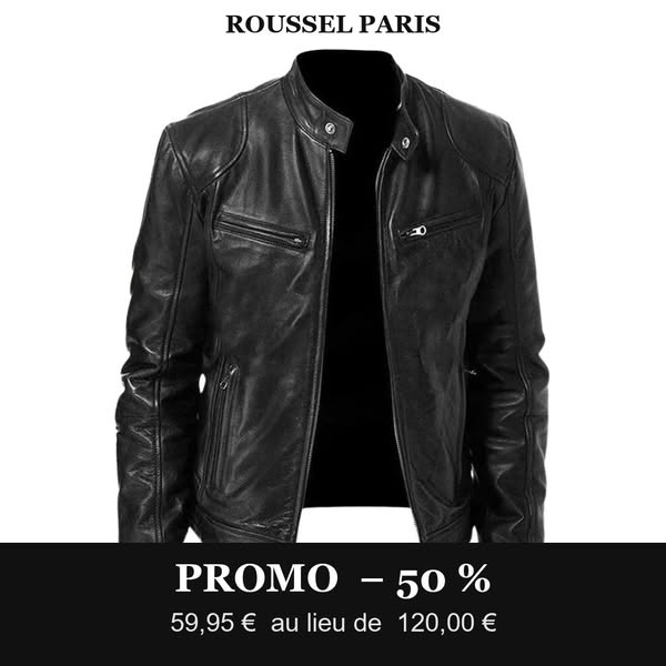 Veste en cuir décontractée · Confort maximal