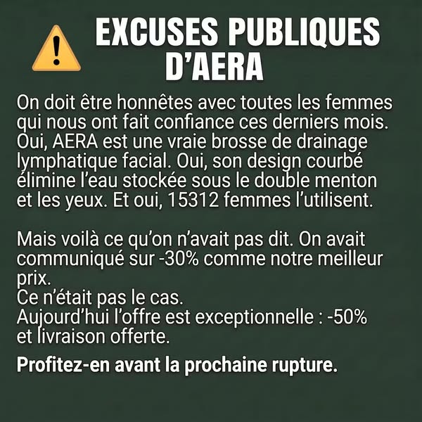 2 minutes par jour = peau plus ferme & moins de gonflements.