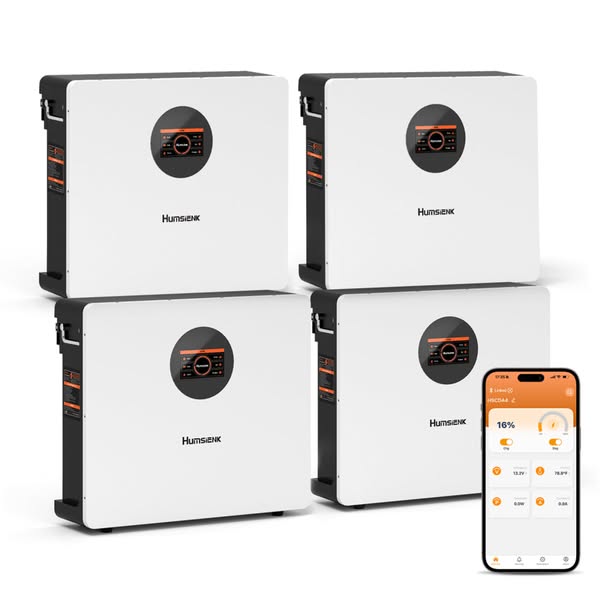 Humsienk HAVEN 51,2V 100Ah LiFePO4 Solar Battery, 5.12kWh Wall-Mounted Home Battery Storage