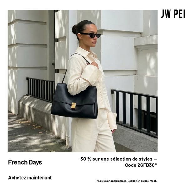 Sac à bandoulière Hilary - Noir – E-SHOP OFFICIEL JW PEI FR