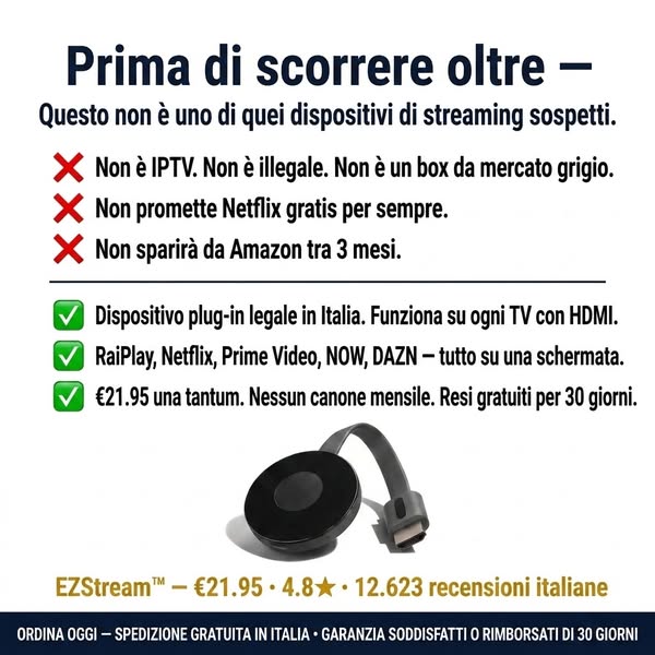 Il dispositivo HDMI che acquisti una sola volta e può sostituire il tuo decoder TV a soli 21,95 €