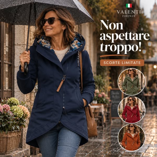 Un cappotto per la pioggia e il freddo