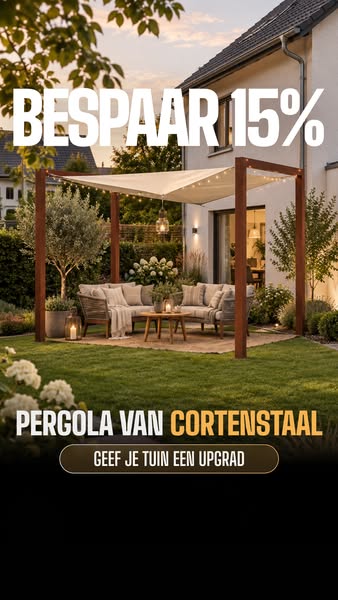 15% korting op pergola’s
