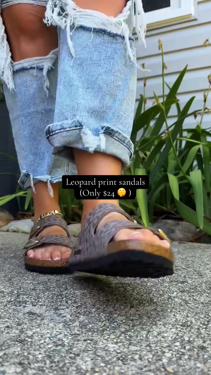 Leopard Cork Sandals, Back In Stock
