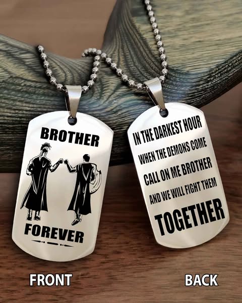 Spartan Personalized Double Sided Dog Tag For My Brother - Call On Me Brother And We Will Fight Them Together Gift For Your Friend