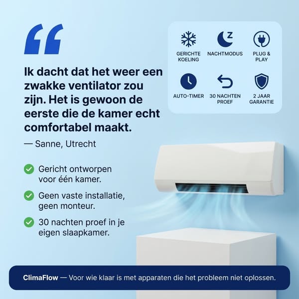 Je ventilator is niet te zwak. Hij doet gewoon de verkeerde taak.