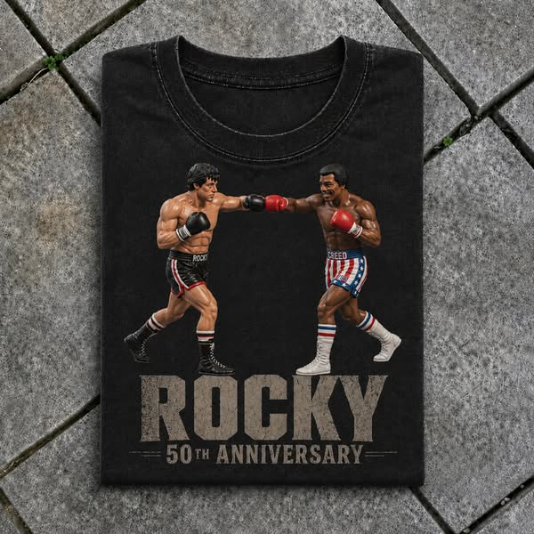 Rocky 1976–2026 50th Anniversary Fist-Bump T-shirts
