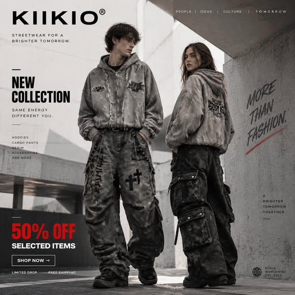 KIIKIO Streetwear Drop | Up to 70% Off Selected Styles