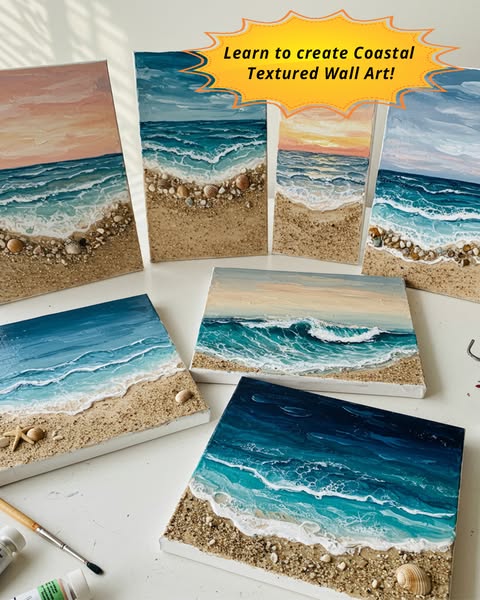 NEW: Coastal Textured Art Class