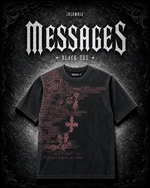 Black Messages Tee