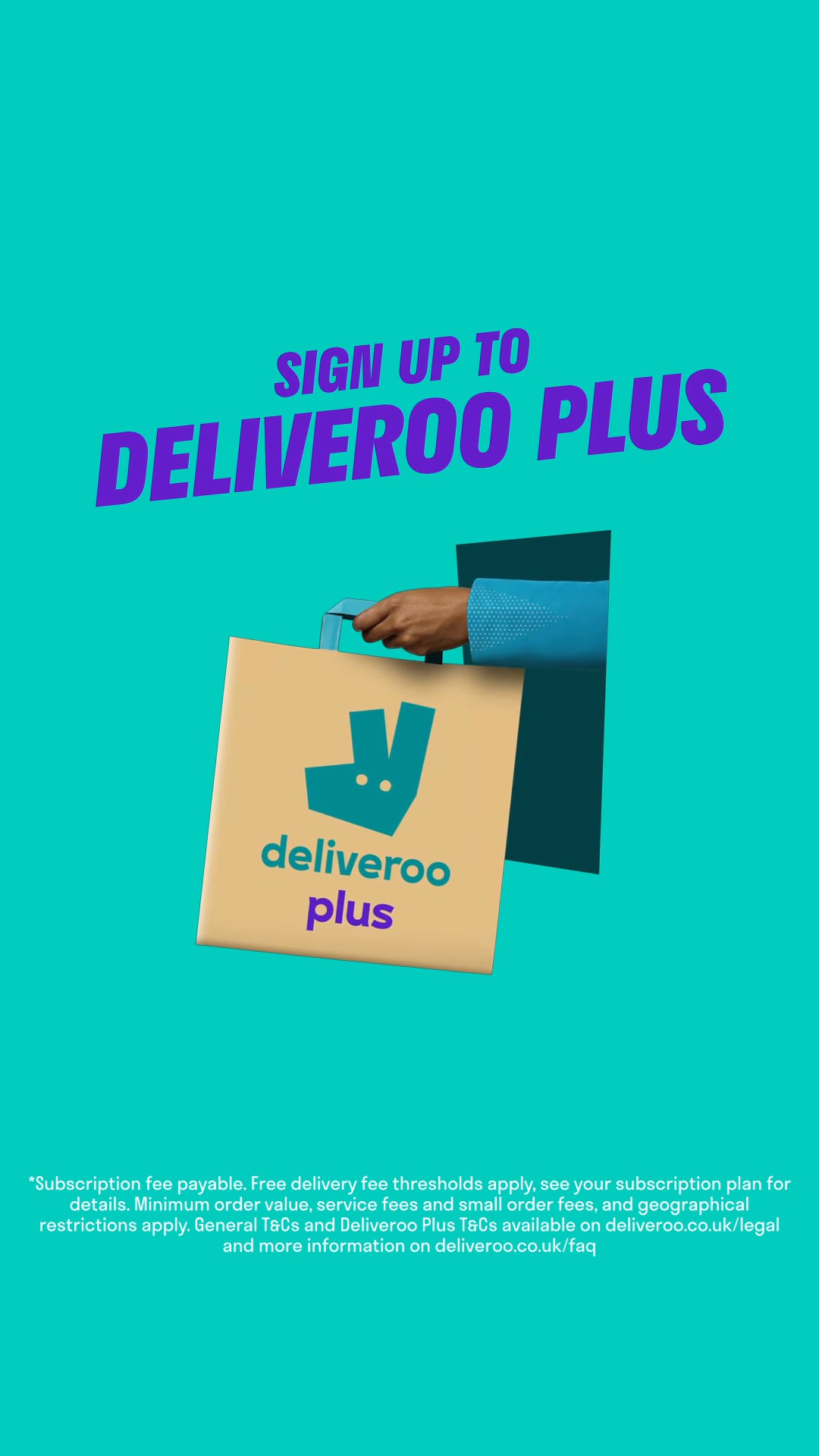 Free delivery with Deliveroo Plus