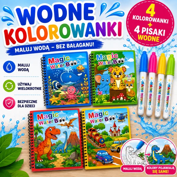 WODNE KOLOROWANKI 4 W 1