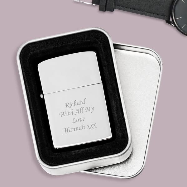 Engraved Lighter | Birthday Gifts | Anniversary Gifts | Stainless Steel