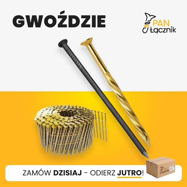 Gwoździe do pracy na dachu