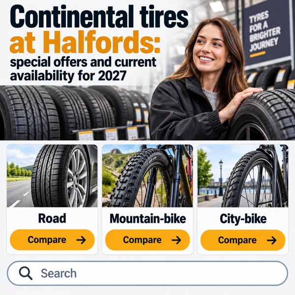 Read more about Continental tires at Halfords: special offers and current availability for 2027