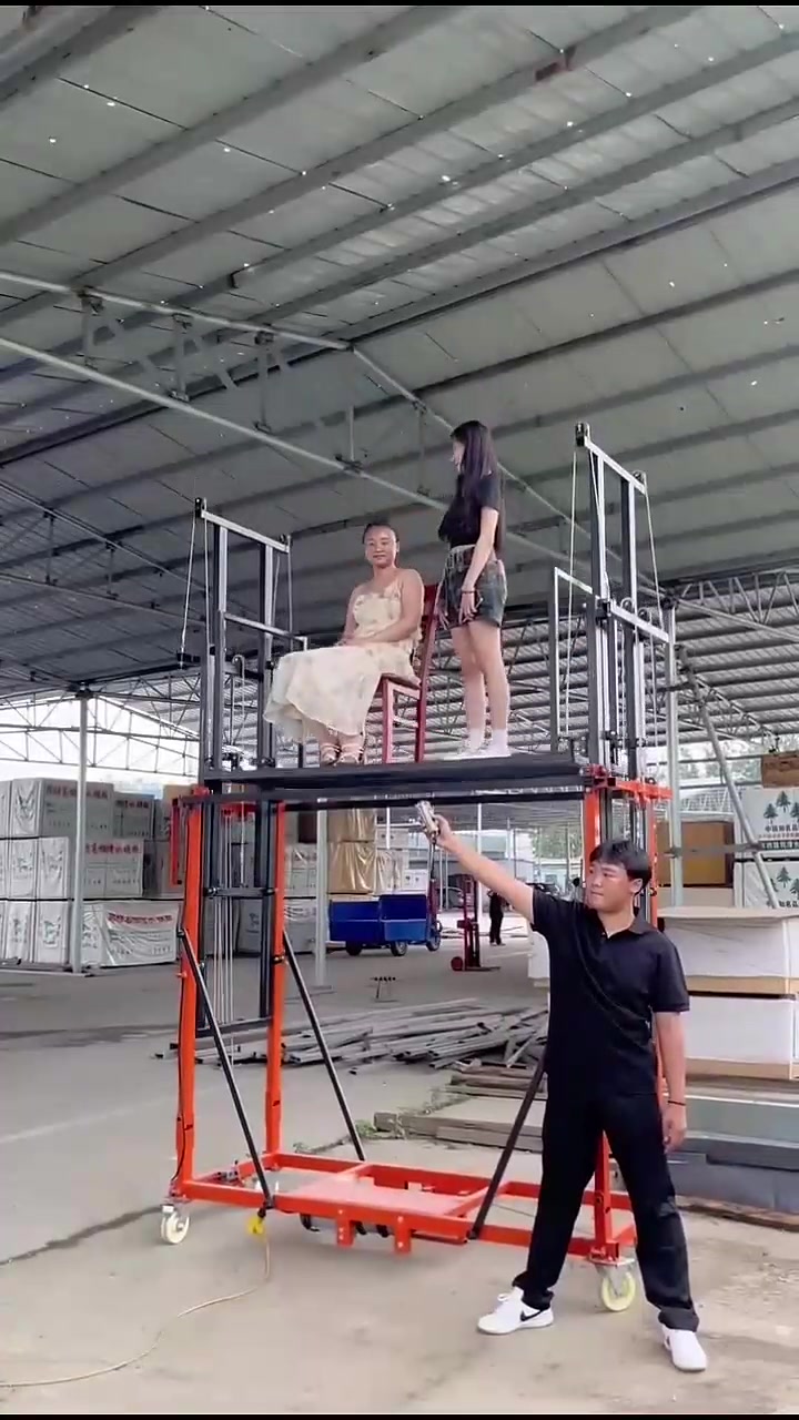Foldable Electric Scaffolding Lift Platform for Home Use (500kg Load)