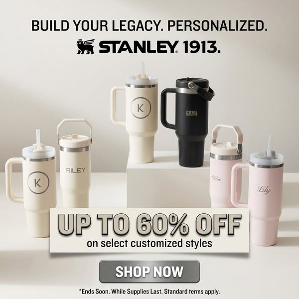 Built for Life – 60% Off Stanley‘s Legendary Drinkware