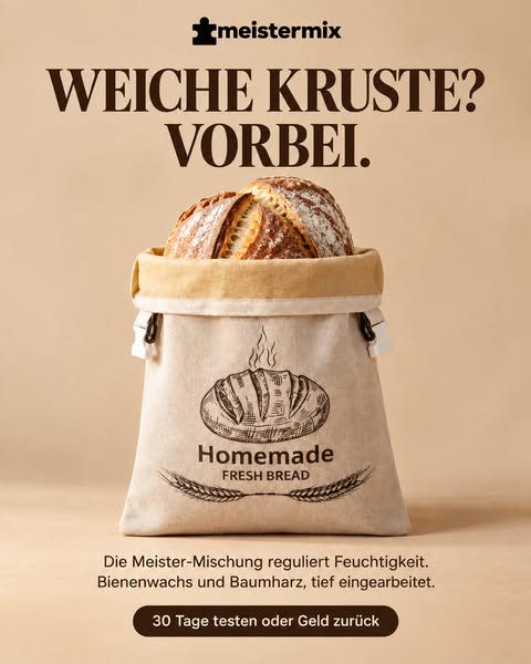 Reine Wachsbeutel brechen. Meistermix nicht.