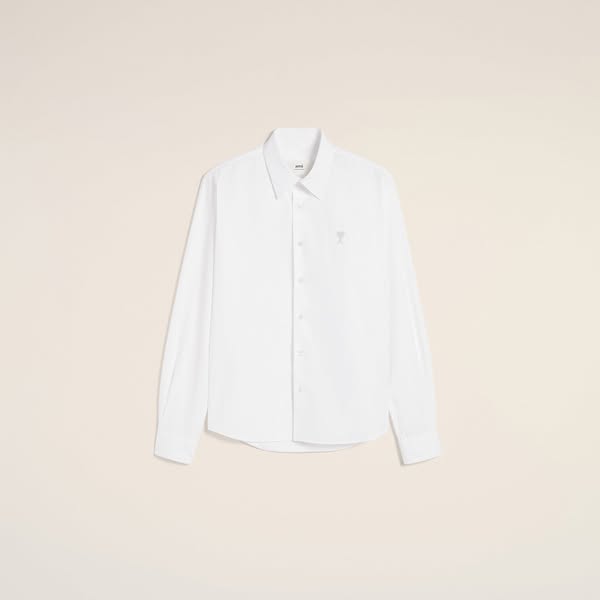 White Cotton Ami De Coeur Classic Shirt