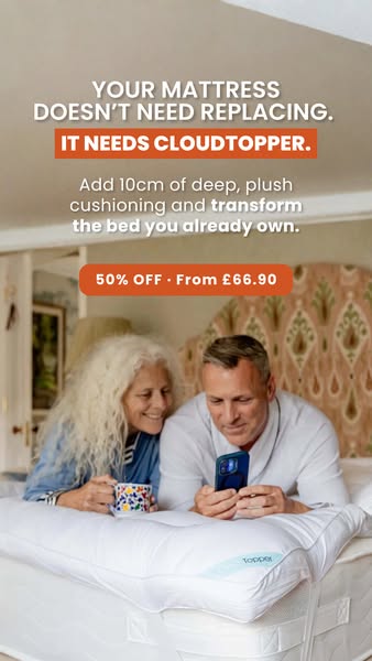 55,000+ UK sleepers choose Cloud Topper