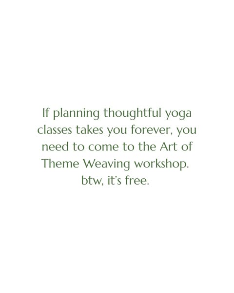 Free Yoga Teachers Workshop