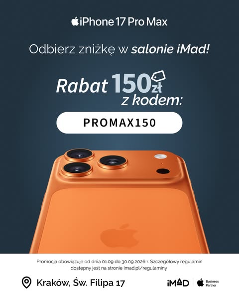 Odbierz zniżkę na iPhone'a 17 Pro Max