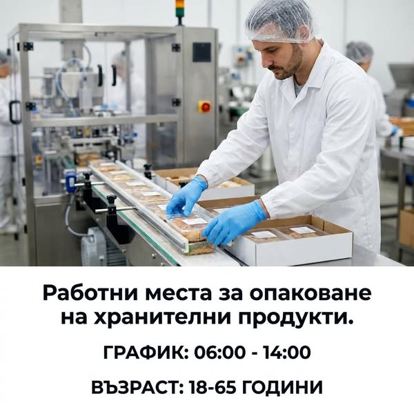 Работа в областта на опаковането на храни