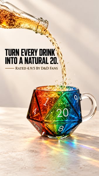 Drink Coffee From a Giant D20