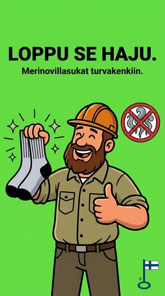 Työsukat jotka ei haise