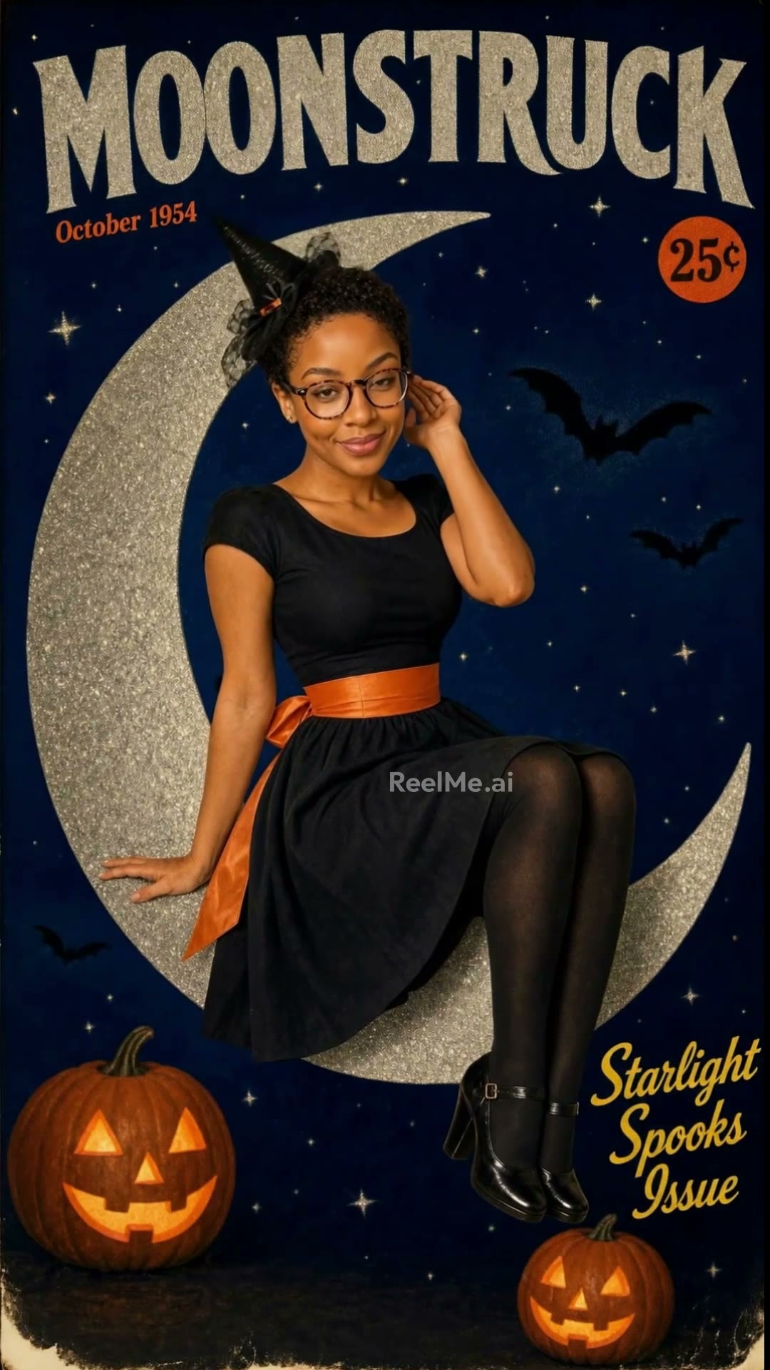 Turn your photo into a vintage Halloween cover