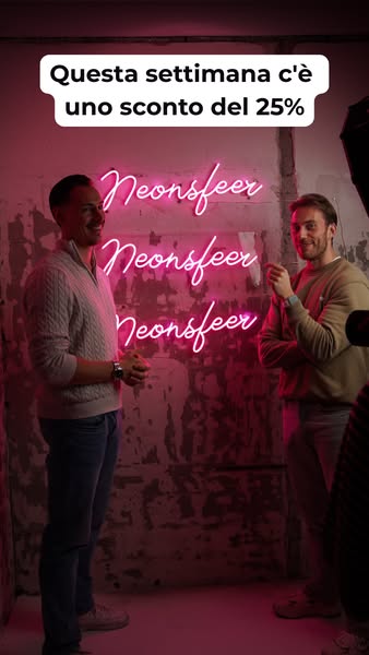 25% di sconto: crea la tua insegna neon