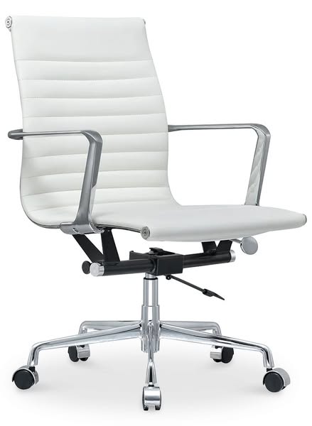 Cavel CD 117 Bureaustoel Wit Leer | Luxe bureaustoel met hoge staffelkorting | Design stoelen voor kantoor
