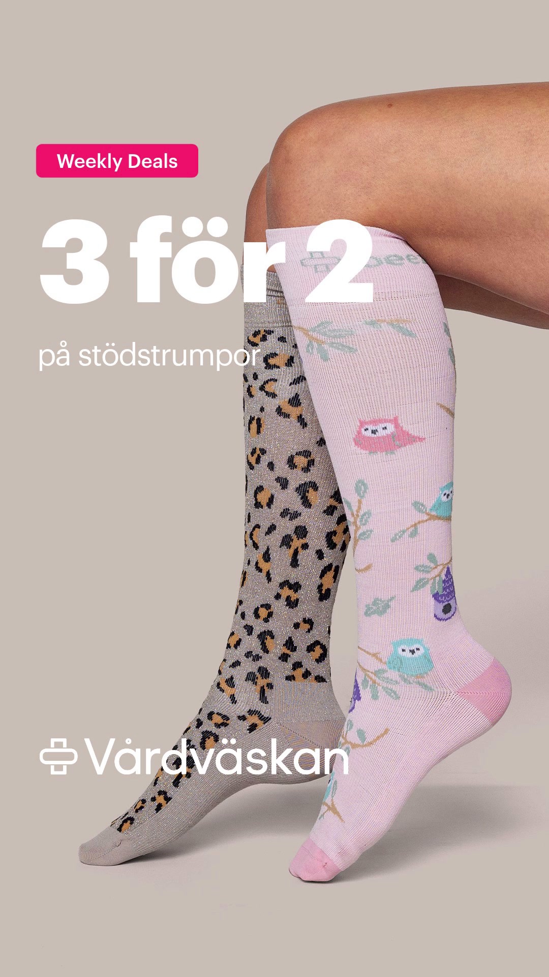 Stödstrumpor - 3 för 2