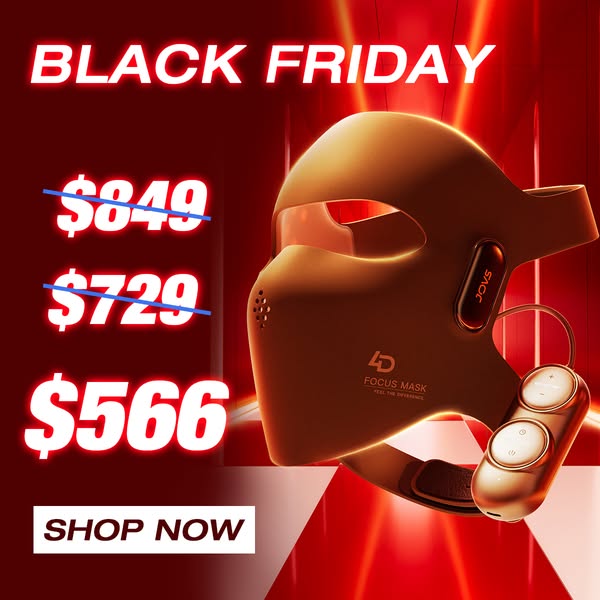 JOVS 4D Red Laser Mask: 6× More Powerful Than LED for Anti-Aging
