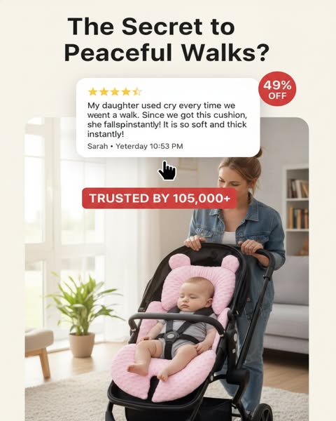 Stroller seat cushion