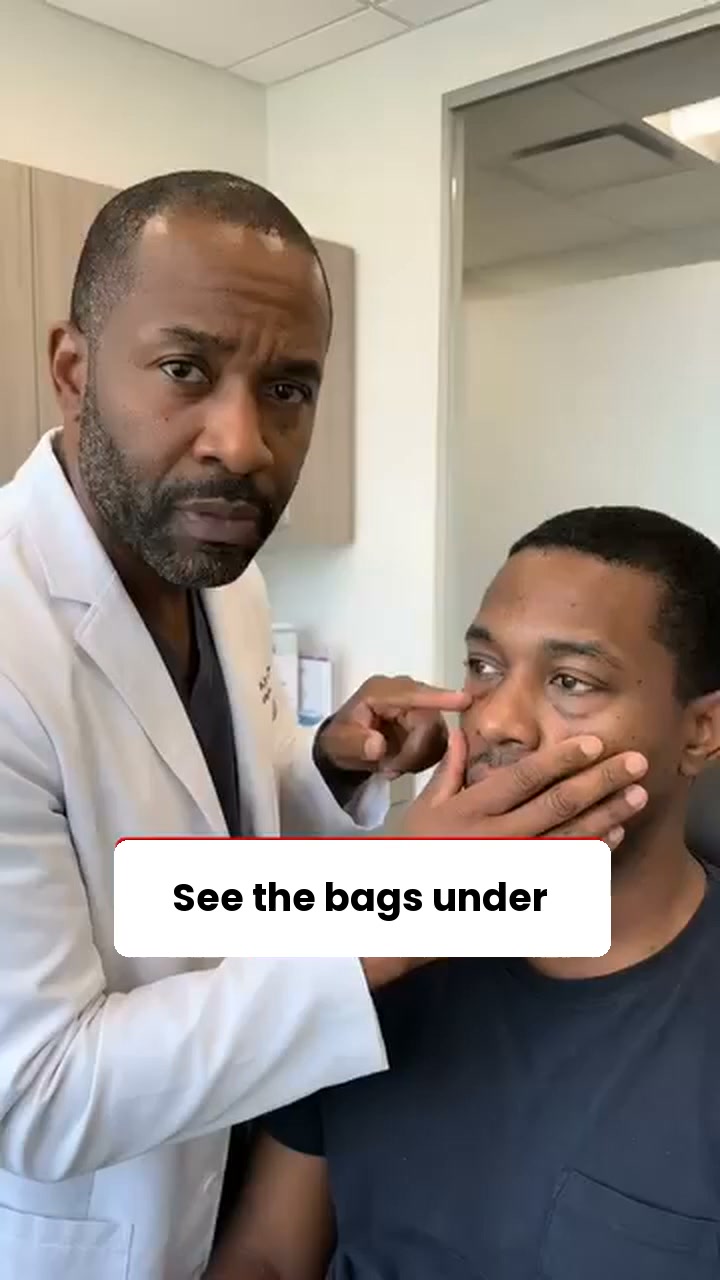 Black men's eye bags. Real solution.