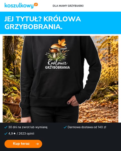 Królowa grzybobrania – damska bluza