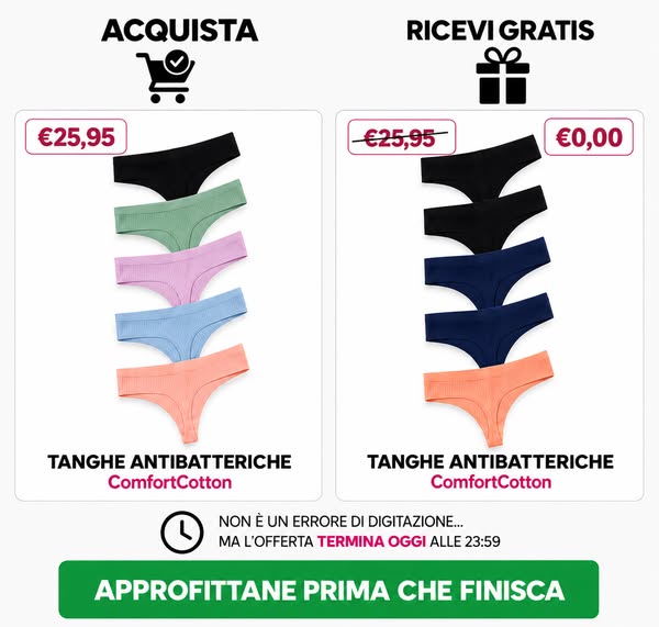 Offerta di Lancio!
Pagane 5, ricevine 10 + SPEDIZIONE GRATUITA!