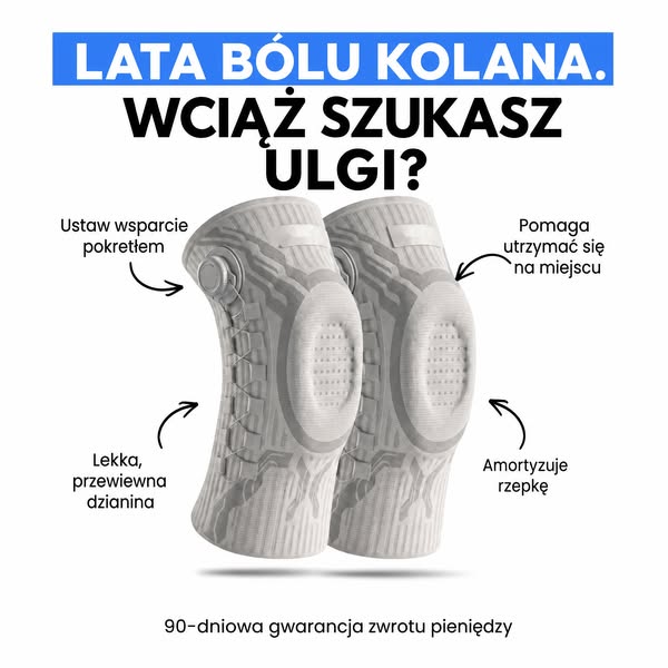Opaska stabilizująca na kolano z pokrętłem