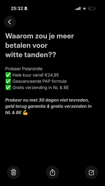 Hele kuur voor €24,95