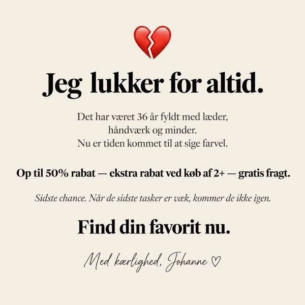 Vi lukker vores døre
