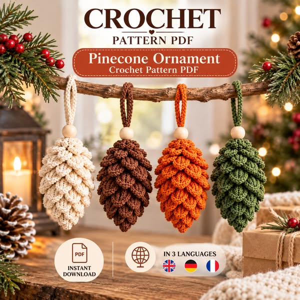 Crochet Pinecones That Make Christmas Extra Cozy!