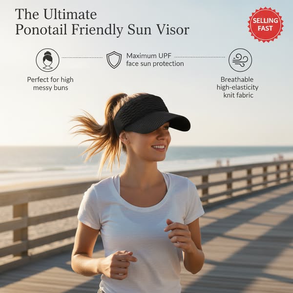 O criativo por trás: Women's High Ponytail Sun Visor Hat