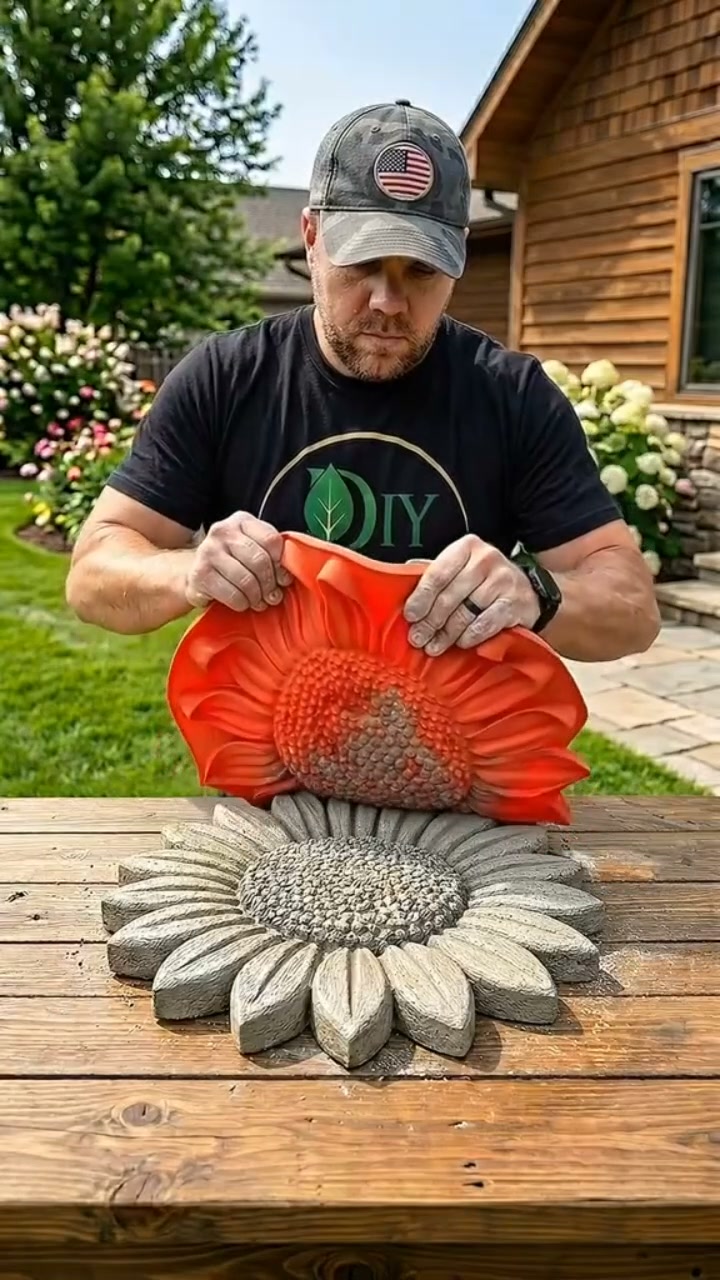 Reusable Sunflower Stepping Stone Mold