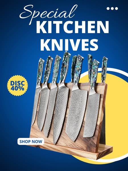 Ultra-Sharp Japanese Damascus Chef Knives On Sale