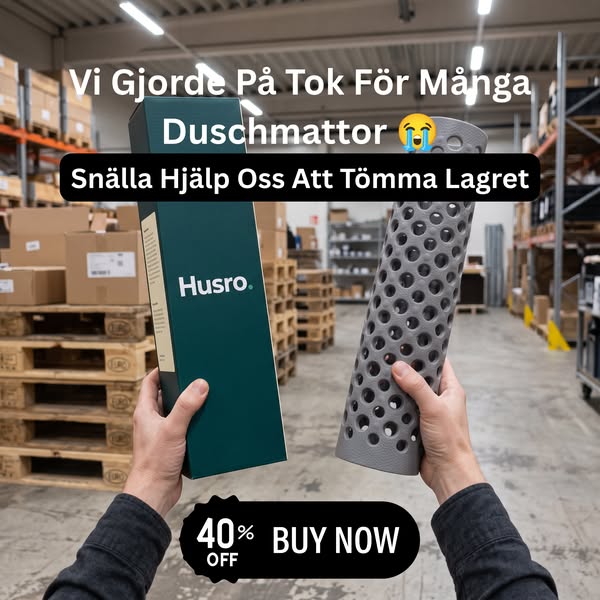 40 % rabatt — så länge lagret räcker