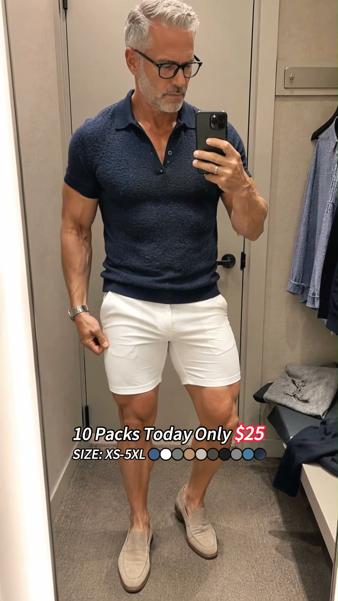 Men's Casual Stretch Chino Shorts