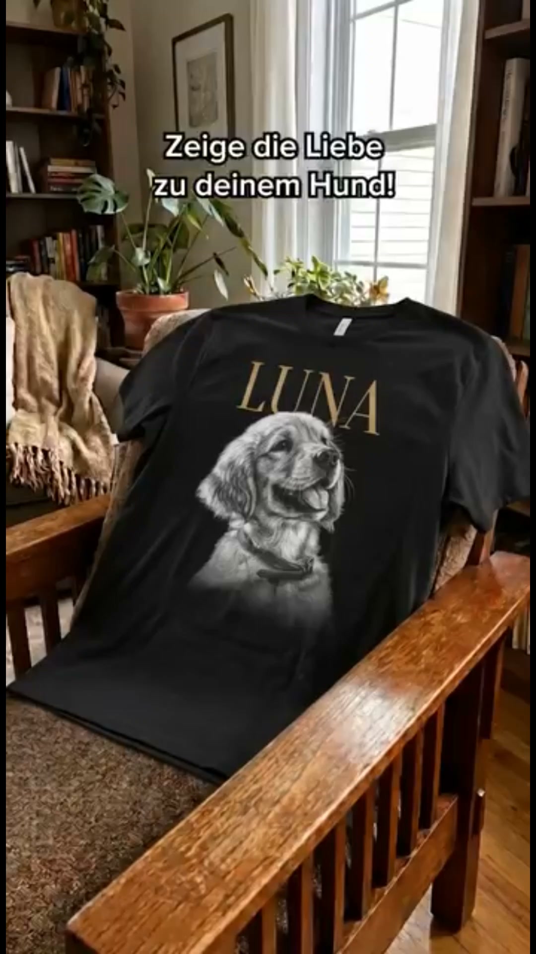 Dein Hund als Kunstwerk auf deinem T-Shirt